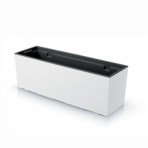 Samozavlažovací truhlík s vložkou - URBI CASE bílý