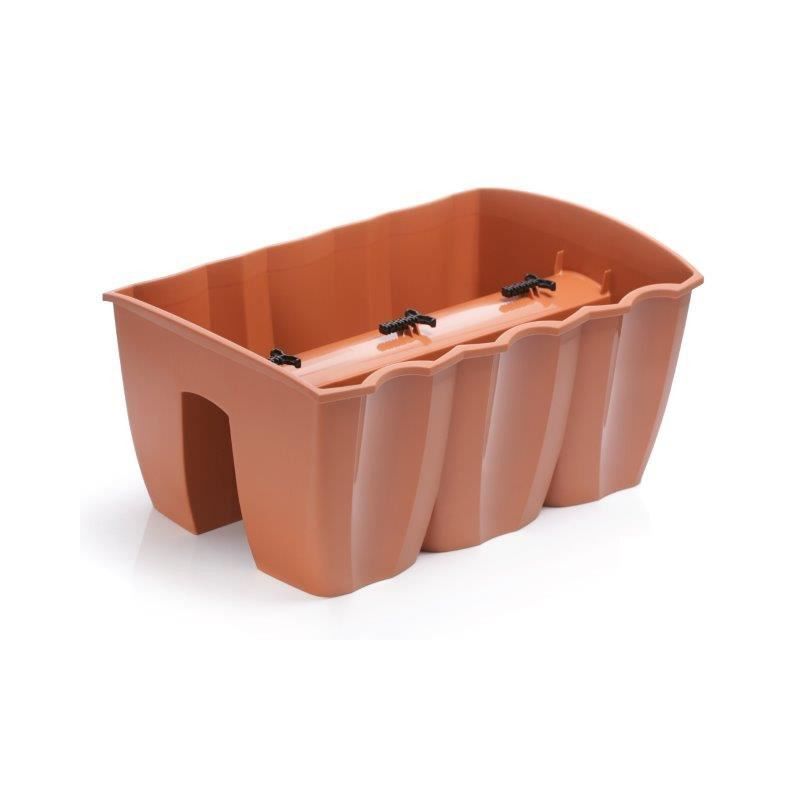 Truhlík na balkonové zábradlí - Crown 40 terakota